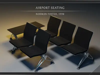 Airport Seatings Chairs - 001 Free 3D model