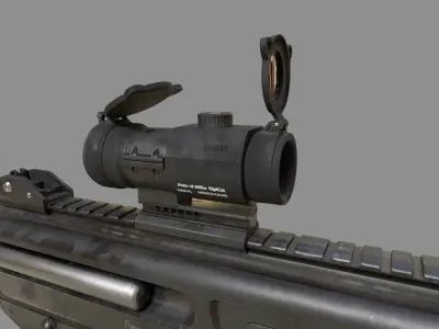 UMP 9 Submachine Gun Low-poly 3D model