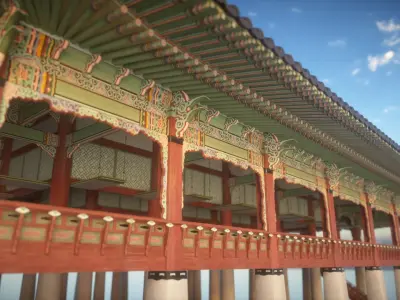 Korea Gyeongbokgung Gyeonhoeru -Joseon Palace 3D model