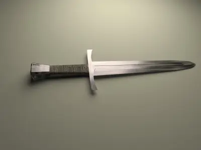 medieval dagger Low-poly 3D model