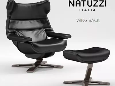 Natuzzi REVIVE Wing back Free 3D model