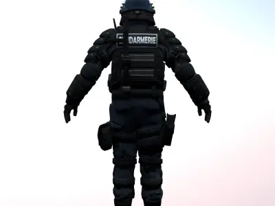 Agent from the game CSGO Chemical protection captain 3D model