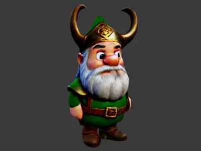 Viking King Low-poly 3D model