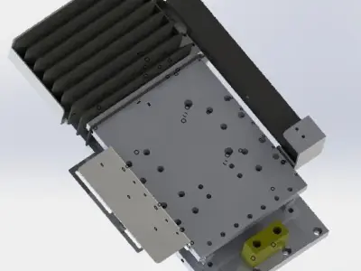 The gear and rack drives the manipulator 3D model