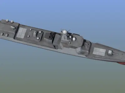 Type052D Destroyer LOD Low-poly 3D model