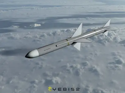 AIM-7 Missile Low-poly 3D model