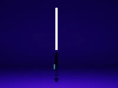 lightSaber choose your color in texture nodes Low-poly 3D model
