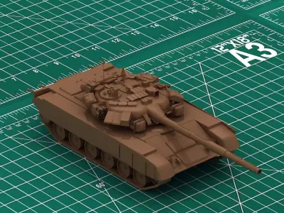 T-90 Tank 3D Print 3D print model