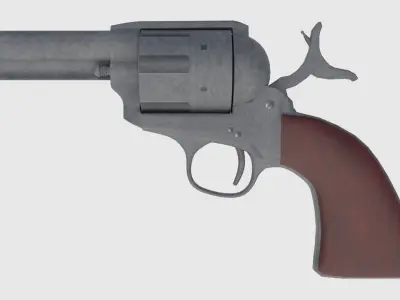 Colt 45 Revolver -- Game Ready Low-poly 3D model