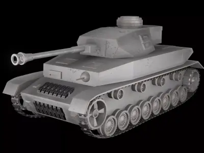 Panzerkampfwagen IV Ausf G Low-poly 3D model