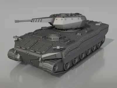 Battle tank V-2 -model for 3d printer 3D print model