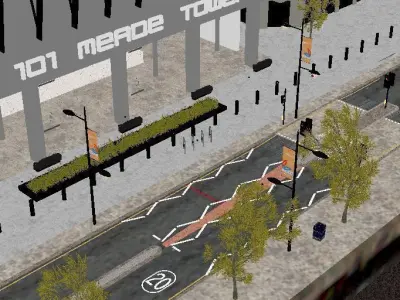 Corona - C4D Scene Files - 101 MEADE TOWER Exterior 3D model