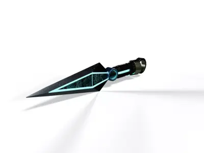 Sci-Fi Knife - Kunai Low-poly 3D model