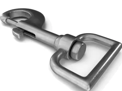 Carabiner metal latch 3D model