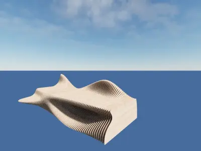 Parametric bench sofa 3D model