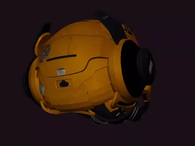 Pilot Helmet  - Highpoly Model 3D model