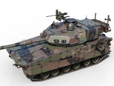 3 coatings of USA ARMY M10 Booker Combat Vehicle light tank Low-poly 3D model