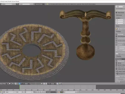 Irminsul in Black sun base Low-poly 3D model