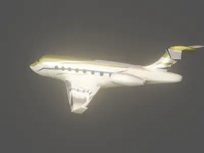Business Jet - Low Poly - Game Ready - PBR Low-poly 3D model