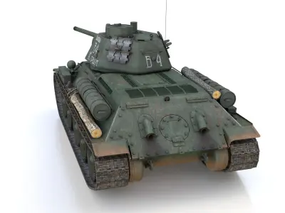T-34-76 - Model 1943 - Soviet medium tank - B4 3D model