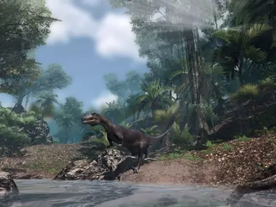 Deinonychus Jurassic Dinosaur Low-poly 3D model