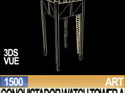 3D Models Conquistador Watch Tower A 1500 3D model