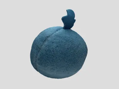 Blue Angry Birds Plush Toy 3D model