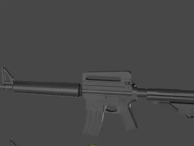 M4a1 rifle Low-poly 3D model