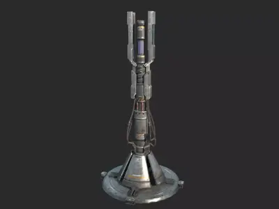 Science fiction equipment signal tower 3D model