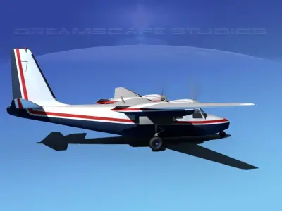 Rockwell Aero Commander 560 V02 3D model