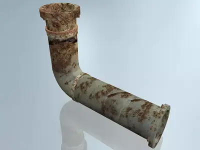 Rusted Pipe 007 3D model