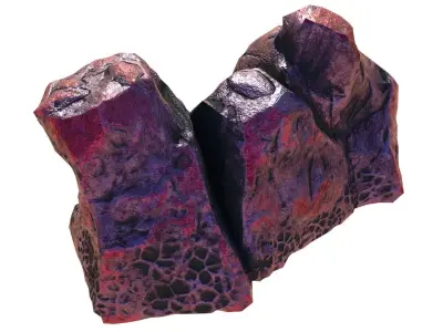 PBR Game-Ready Sci-Fi Alien Rock Free low-poly 3D model