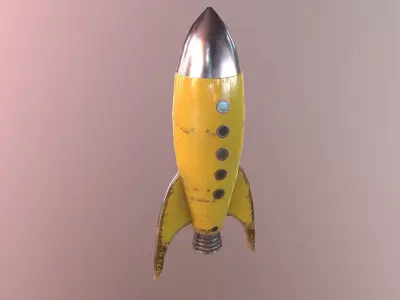 Retro Spaceships Pack Low-poly 3D model