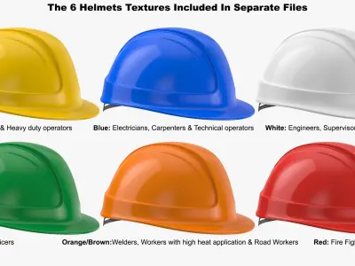 Hard Hat Safety Helmet 02 3D model