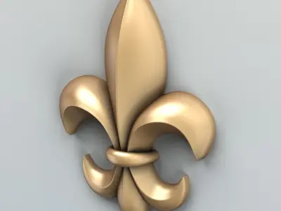 Carved decor vertical Free 3D model