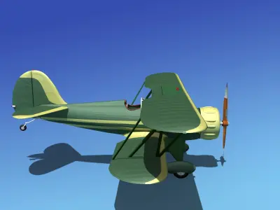 Waco YMF-5 V12 3D model