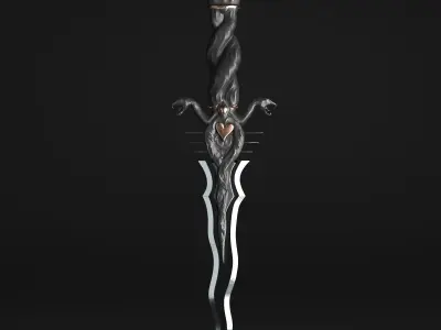 Serpent Dagger Free low-poly 3D model