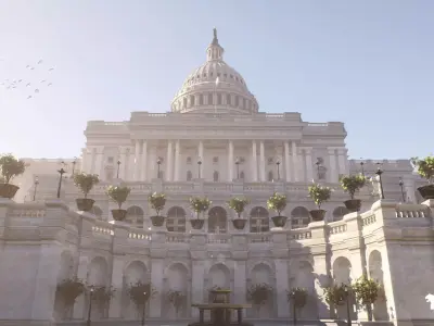 US Capitol Exterior Environment Low-poly 3D model