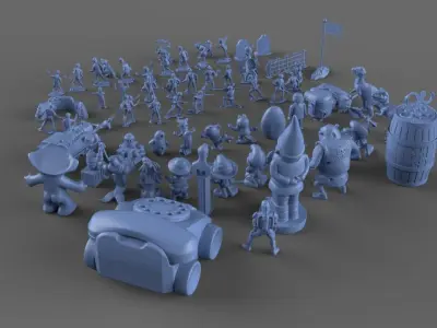 Nostalgic 90s Toy Collection 3D model