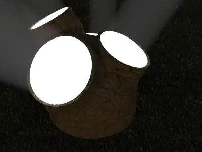 garden lighting 3D model 2