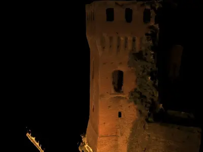 Realistic castle model with texture and material mapped Low-poly 3D model