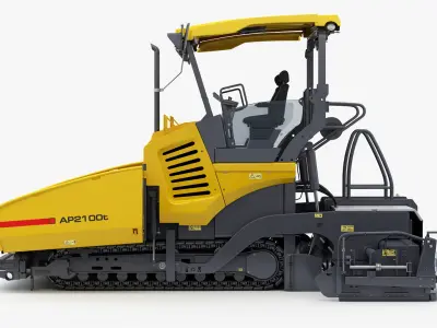 Tracked Asphalt Paver 3D model