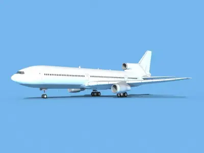 Lockheed L1011 Unmarked 2 3D model