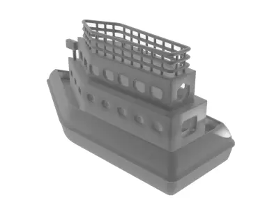 Cruise Ship Low-poly 3D model