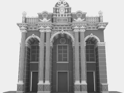 Classic Building Door System 2 3D model