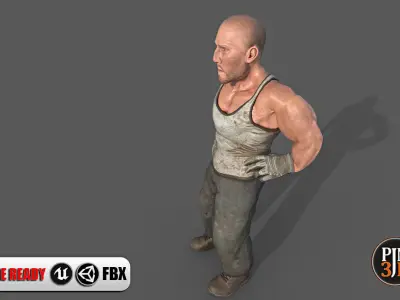 Human Male Character UE4 Unity3D Free low-poly 3D model