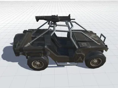 Combat Vehicle Free low-poly 3D model