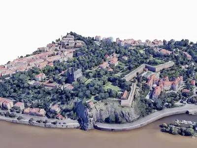 Vysehrad castle Low-poly 3D model