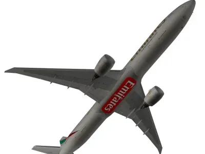 Boeing 777-300ER Emirates 3D model