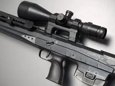 TTS Xceed sniper rifle Low-poly 3D model